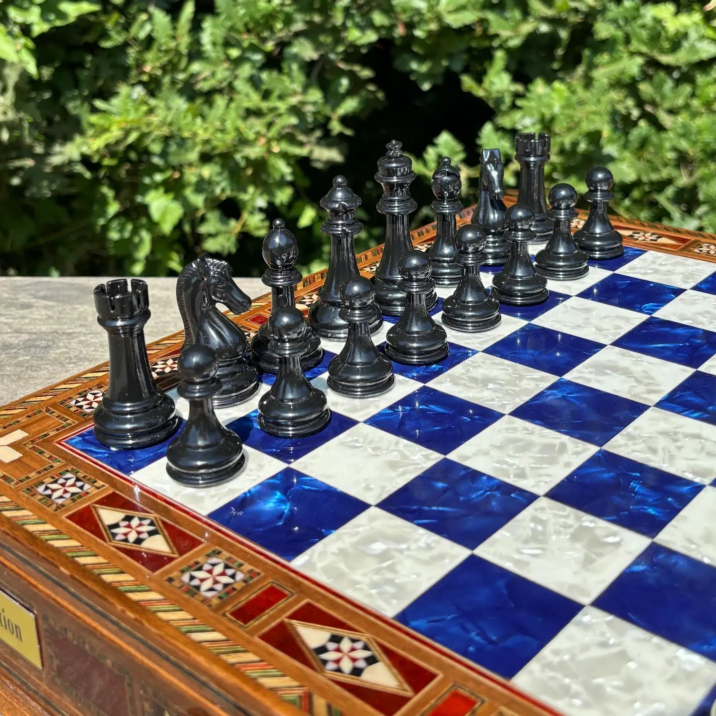 Personalized Wooden Chess Set – Custom Handmade Chess Board Gift for Him, Dad, Son – Unique Graduation, Birthday, Anniversary Present