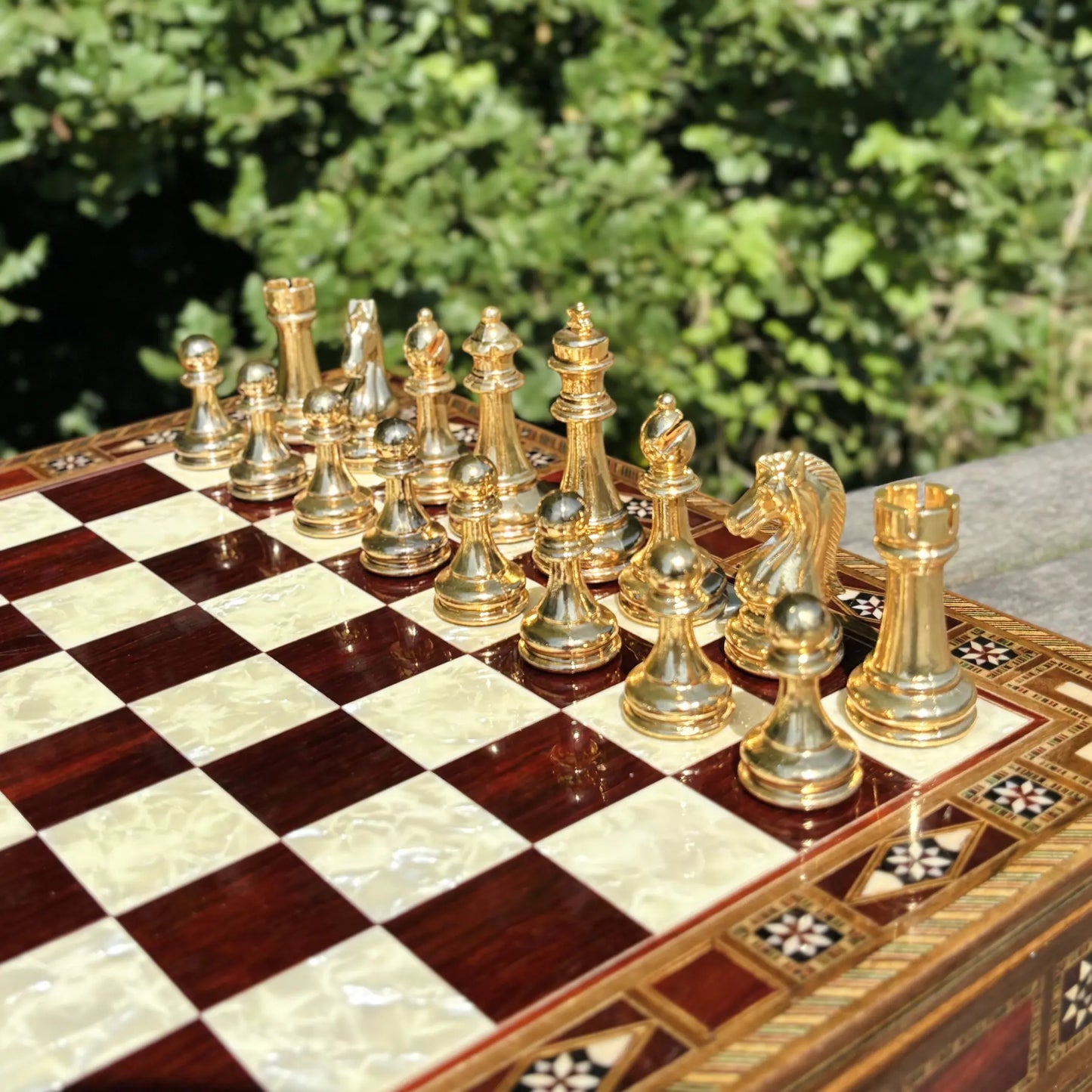 Custom Wooden Chess Set – Handmade Chess Board Gift for Him, Birthday Gift for Son, Graduation Gift, Personalized Chess Set, Gift for Her