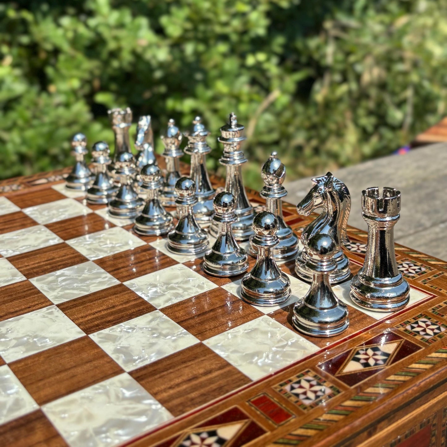 Custom Wooden Chess Set – Personalized Handmade Chess Board Gift for Him, Dad, Son – Unique Graduation, Birthday, or Anniversary Gift