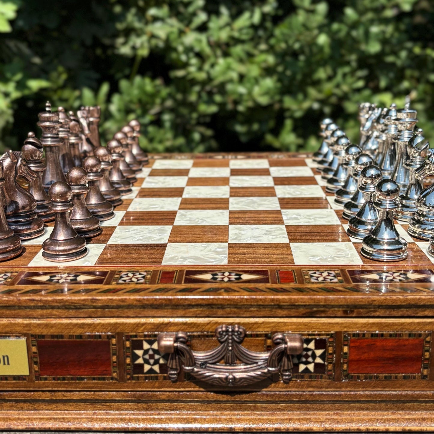 Custom Wooden Chess Set – Personalized Handmade Chess Board Gift for Him, Dad, Son – Unique Graduation, Birthday, or Anniversary Gift
