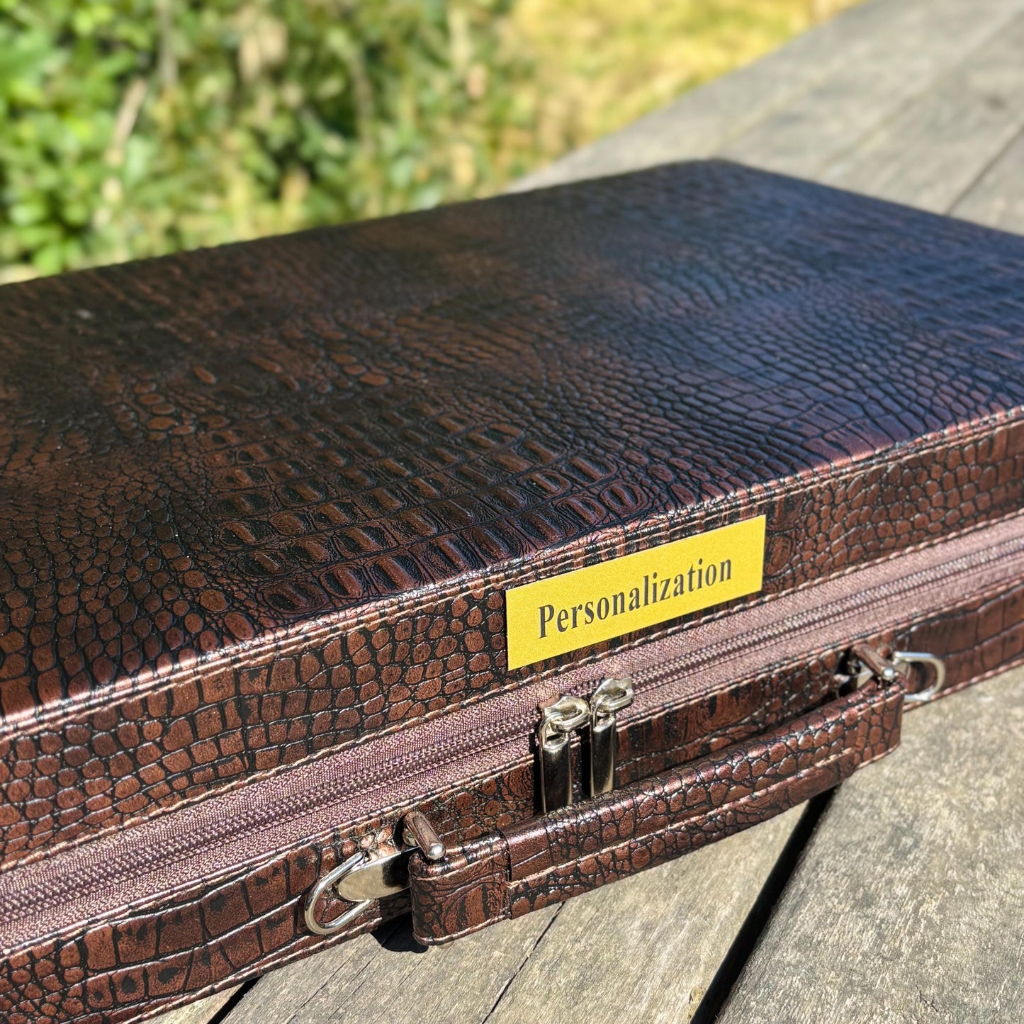 Personalized Leather Backgammon Set – Handmade Wooden Game Board Gift for Him, Anniversary or Birthday Gift for Husband or Boyfriend