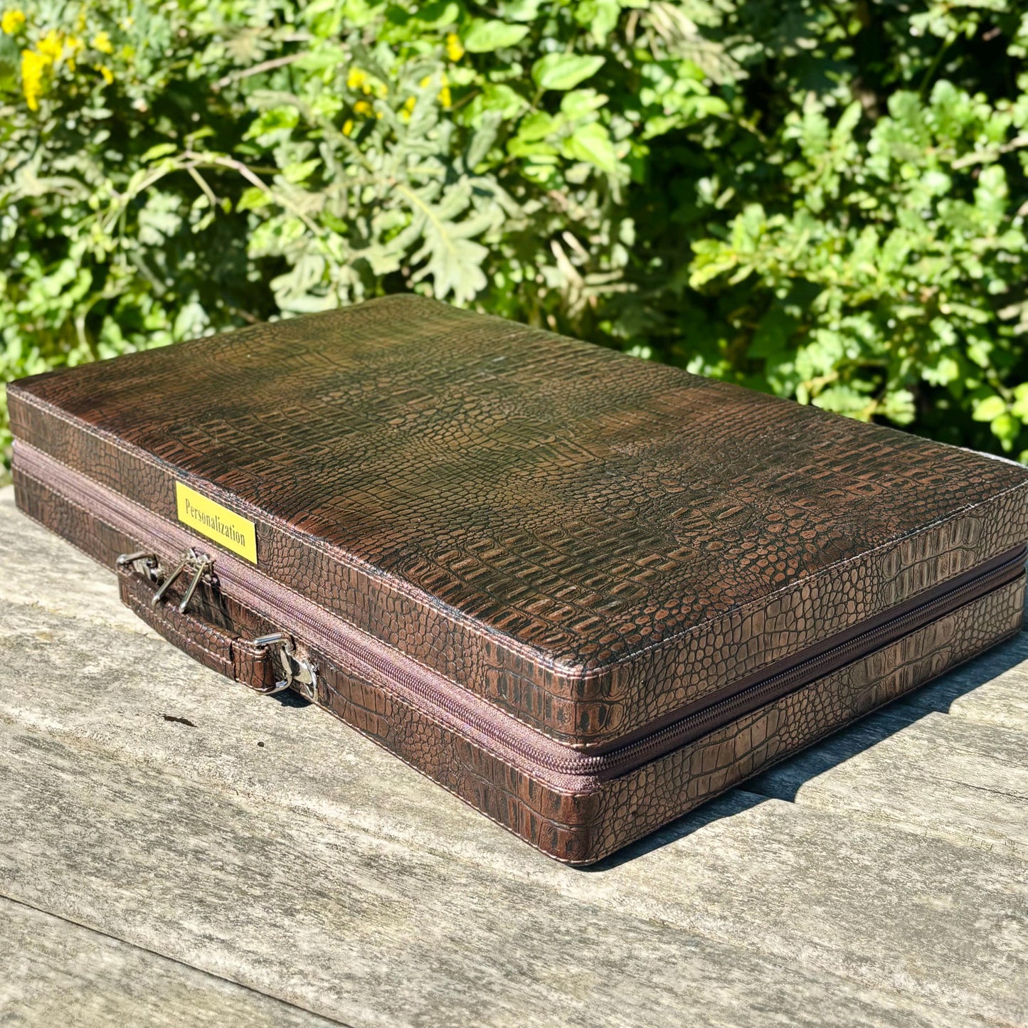 Personalized Leather Backgammon Set – Handmade Wooden Game Board Gift for Him, Anniversary or Birthday Gift for Husband or Boyfriend