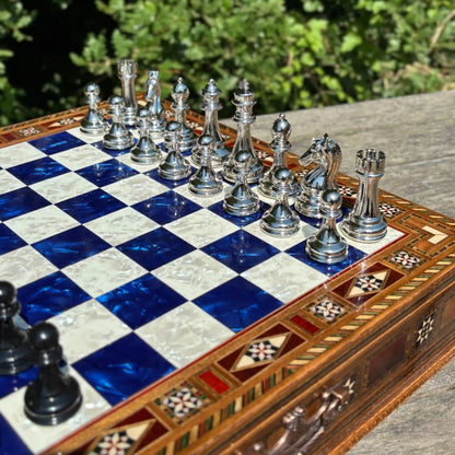 Personalized Wooden Chess Set – Custom Handmade Chess Board Gift for Him, Dad, Son – Unique Graduation, Birthday, Anniversary Present